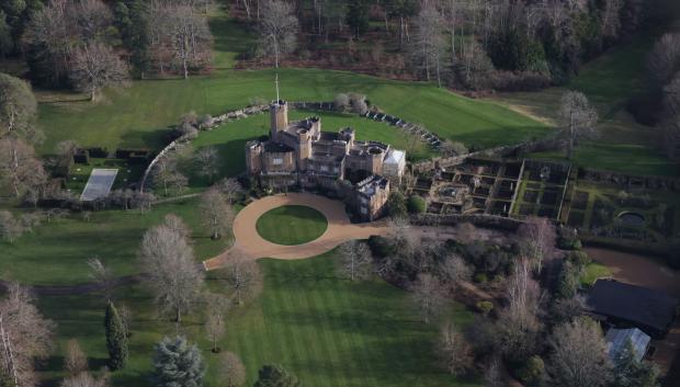 Aerial view of Fort Belvedere former home to King Edward VIII near Virginia Water, Surrey, England
Fort Belvedere former home to King Edward VIII near Virginia Water, Surrey, UK - Jan 2023 
FORT BELVEDERE FORMER HOME KING EDWARD VIII NEAR VIRGINIA WATER SURREY UK JAN 2023 AERIAL VIEW ENGLAND News 133417312