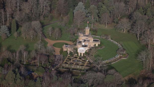 Aerial view of Fort Belvedere former home to King Edward VIII near Virginia Water, Surrey, England
Fort Belvedere former home to King Edward VIII near Virginia Water, Surrey, UK - Jan 2023 
FORT BELVEDERE FORMER HOME KING EDWARD VIII NEAR VIRGINIA WATER SURREY UK JAN 2023 AERIAL VIEW ENGLAND News 133417473