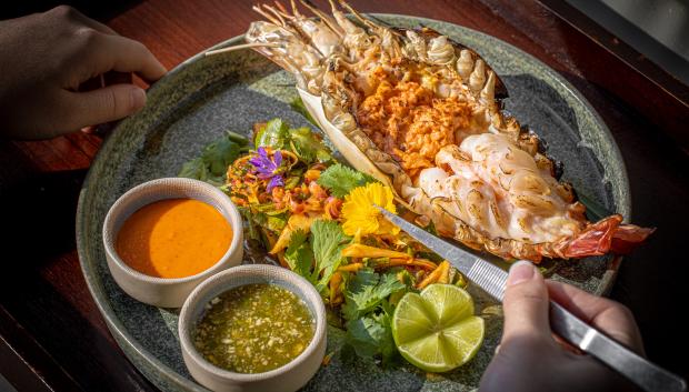 Langosta del restaurante tailandés Phra Nakhon.