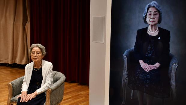 La superviviente Yoshiko Kajimoto, de 94 años