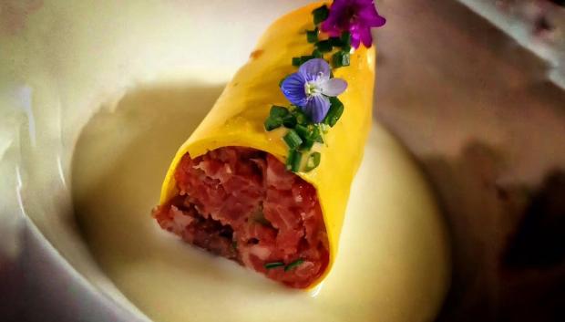 Una de las creaciones del restaurante gallego Miguel González