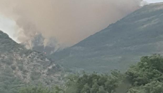 La caída de un rayo provoca diferentes focos de incendio entre Mansilla, Collado Grande y Munilla (La Rioja)