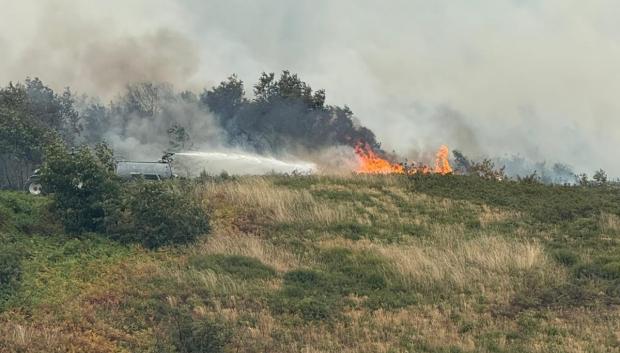 Uno de los incendios en Cangas del Narcea