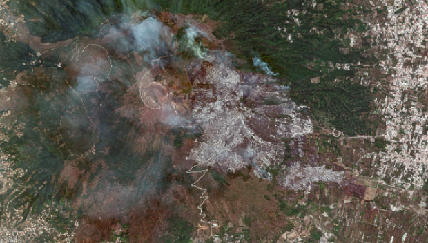 Incendios forestales en el Monte Vesubio, Italia