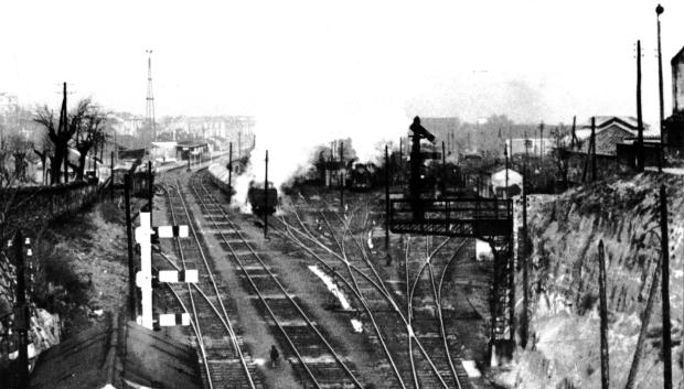 La estación de Albacete desde el puente de madera