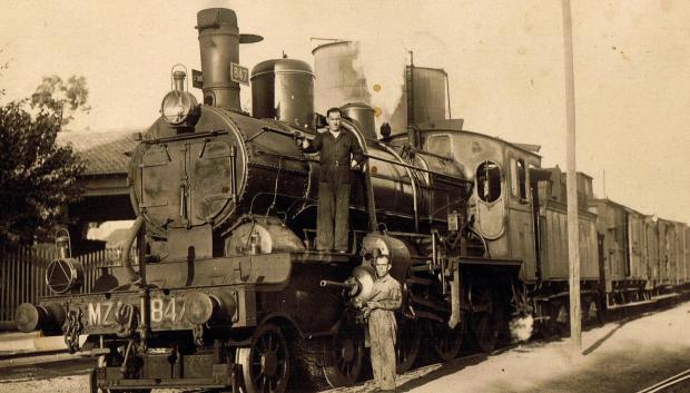 Locomotora a vapor en Albacete