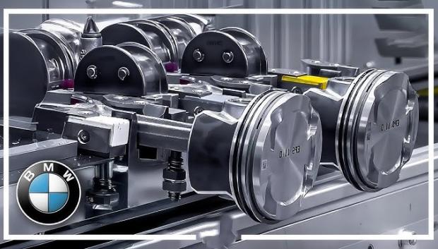 Imagen de los cilindros de un motor de combustión de BMW