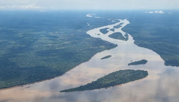 Río Congo desde el cielo