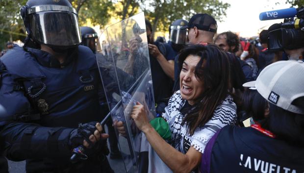 Manifestantes propalestinos en la ciudad de Madrid