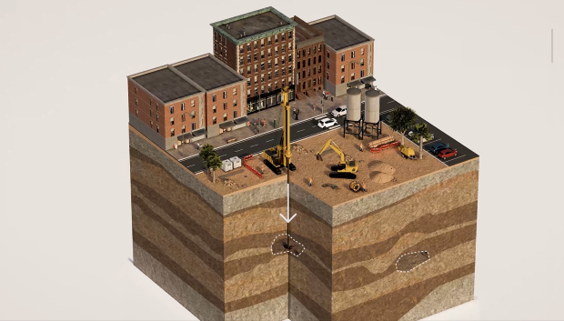 Consolidación del terreno de la Línea 7B