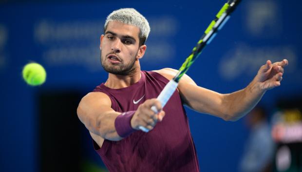 Carlos Alcaraz, en el ATP 500 de Tokio