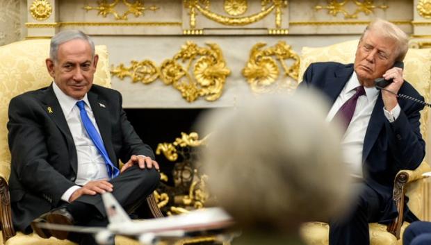 Llamada entre el primer ministro de Israel, Benjamin Netanyahu, y el presidente de Estados Unidos, Donald Trump, con el emir de Qatar