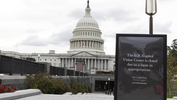El Capitolio de Washington, cerrado debido al cierre de Gobierno
