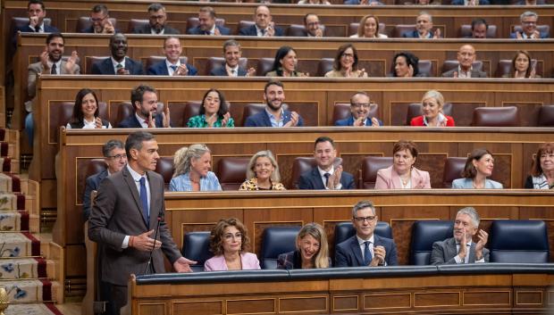 La bancada del PSOE, el pasado miércoles en el Congreso