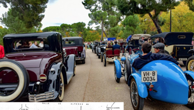 Encuentro de coches históricos en El Retiro