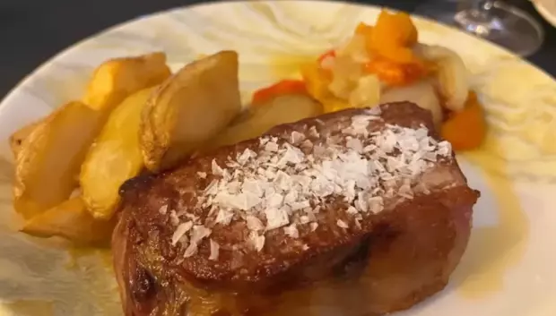 Uno de los exquisitos platos de El Atelier de Amanda, ubicado en Oleiros