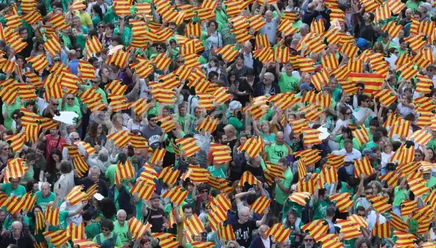 Manifestación por el catalán convocada por la entidad soberanista OCB