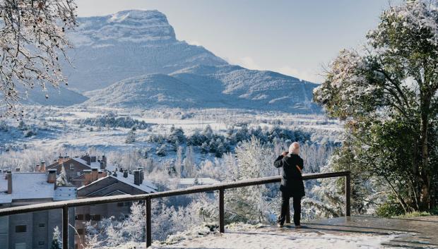 Vista de Jaca en invierno.
