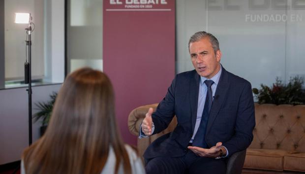 Javier Ortega Smith, en un momento de la entrevista