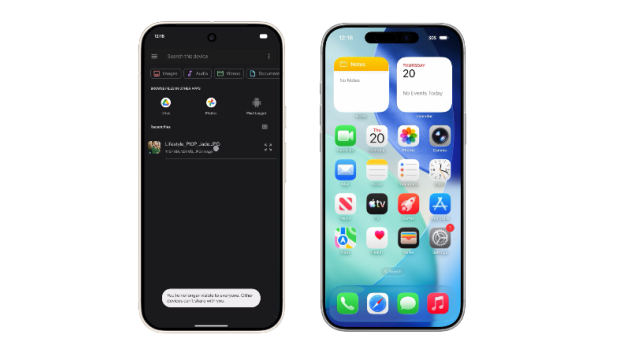 Android Quick Share funciona con AirDrop de iOS