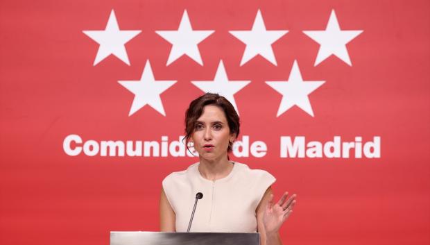 Isabel Díaz Ayuso en la declaración institucional tras la sentencia del fiscal general