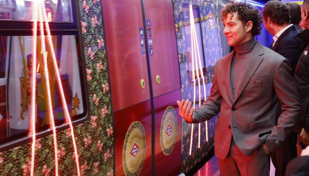 Singer David Bisbal attending inauguration of Christmas Train in Madrid on Tuesday, 25 November 2025.