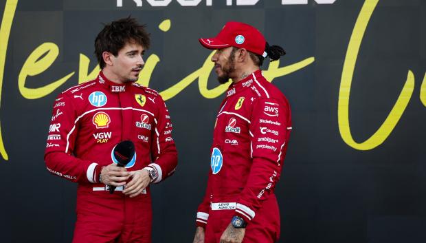 Charles Leclerc y Lewis Hamilton