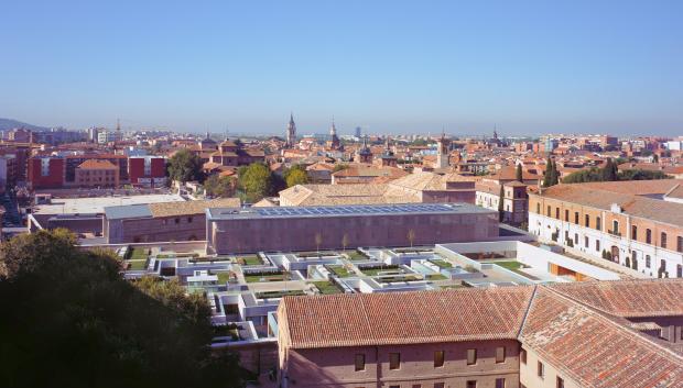 Jardín Tallado en la parte superior del edificio.