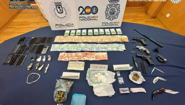 Material incautado por la Policía