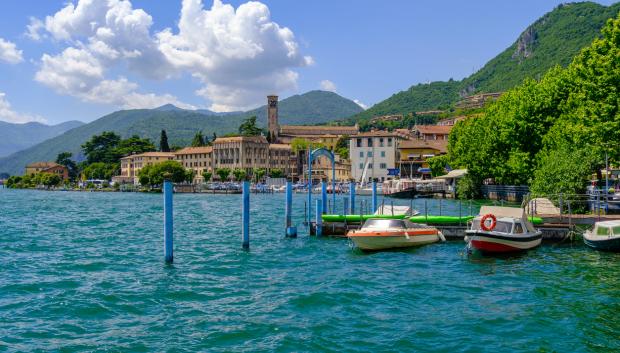 Vista de Lovere, en el lago Iseo.
