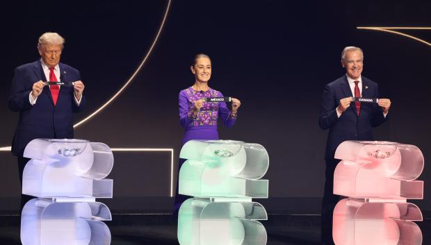 Uno de los momentos del sorteo del Mundial de Fútbol 2026