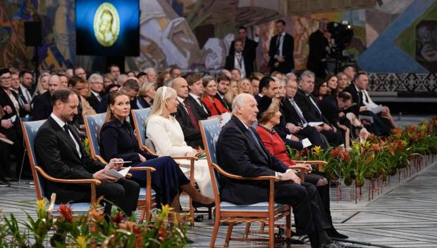 Harald, Queen Sonja, Crown Prince Haakon,  Mette-Marit Ingrid Alexandra