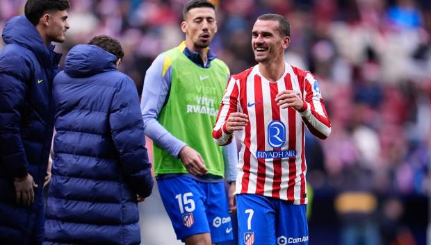 Antoine Griezmann celebra la victoria del Atlético de Madrid ante el Valencia