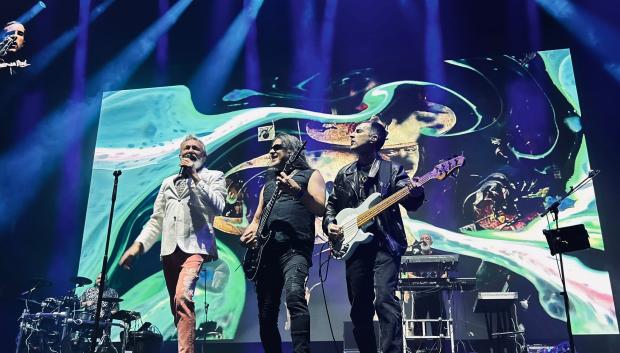 Imagen de la actuación de Rafa Sánchez en el Roig Arena