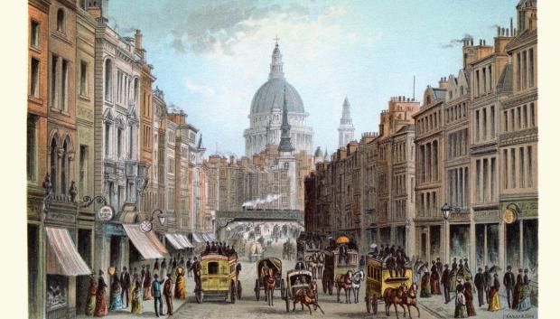 Ilustración del Londres del siglo XIX.