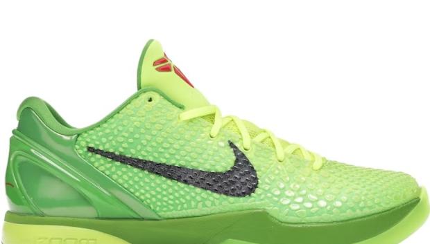 Imagen de las Nike Kobe 6 'Grinch' que se han empezado a subastar por 10 millones de dólares