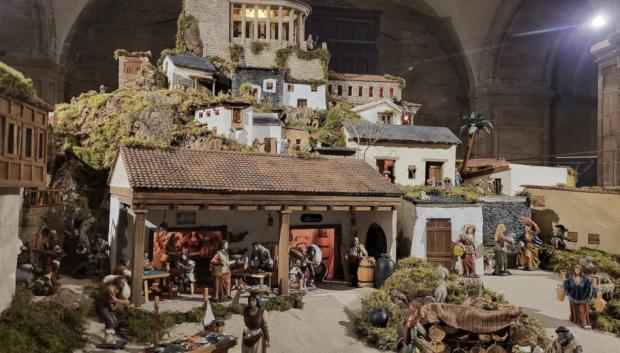 Uno de los belenes que se pueden visitar en la Catedral de Santiago