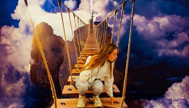 Ilusión creada con efectos de angulares de una imagen