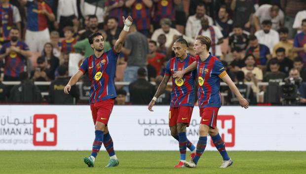Ferran celebra el 1-0 ante el Athletic