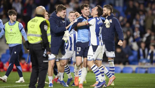 Unai Marrero of Real Sociedad reacts during the Copa del Rey Round of 16 match between Real Sociedad and CA Osasuna at Anoeta on January 13, 2026, in San Sebastian, Spain.

Ricardo Larreina / AFP7 / Europa Press
13/1/2026 ONLY FOR USE IN SPAIN