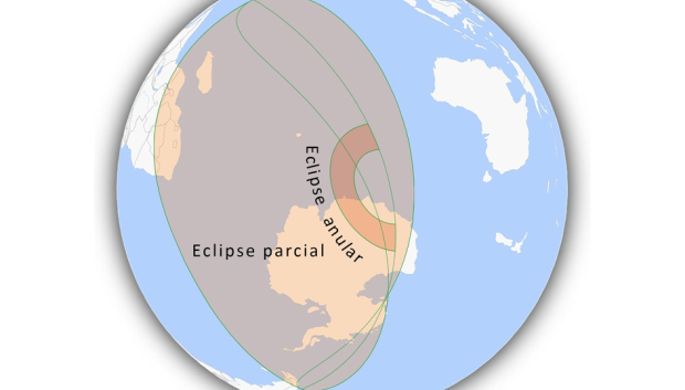Eclipse anular de Sol del día 17 de febrero de 2026