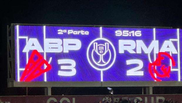 Marcador Albacete 3-2 Real Madrid en el Carlos Belmonte