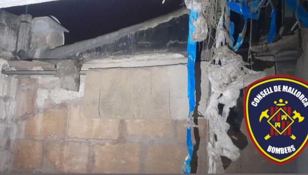 El techo se derrumbó en plena madrugada