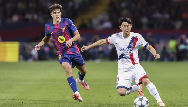 Kang in Lee, en un partido con el PSG ante el Barça
