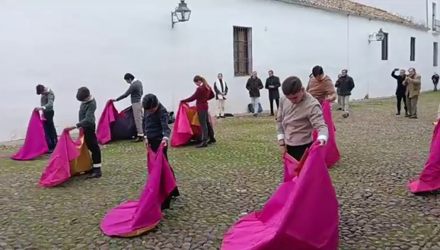 Exhibición de los alumnos de la Escuela Taurina