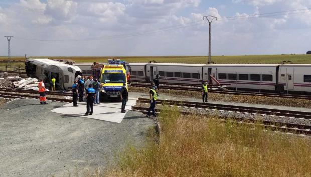Accidente de tren en La Hiniesta (Zamora)