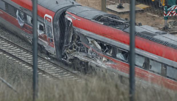 Restos del Iryo que descarrilado en Adamuz.