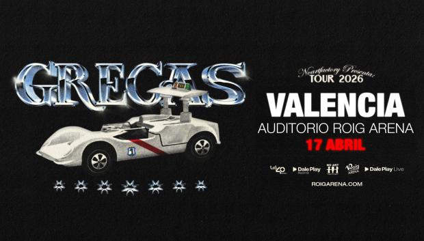 Imagen del cartel del concierto de Grecas en el Auditorio de Roig Arena