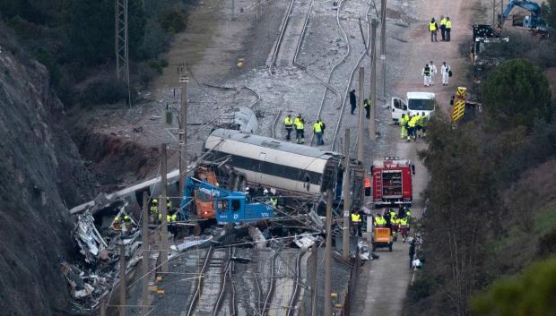 Imagen de parte del Alvia siniestrado en Adamuz (Córdoba)