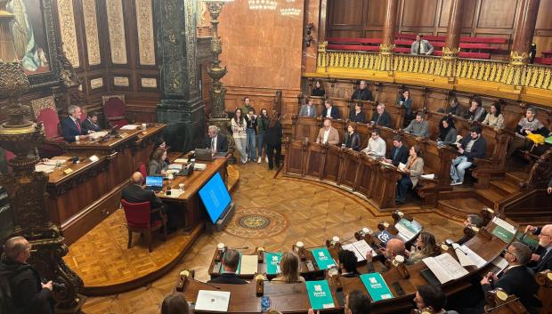 El pleno de Barcelona este viernes.